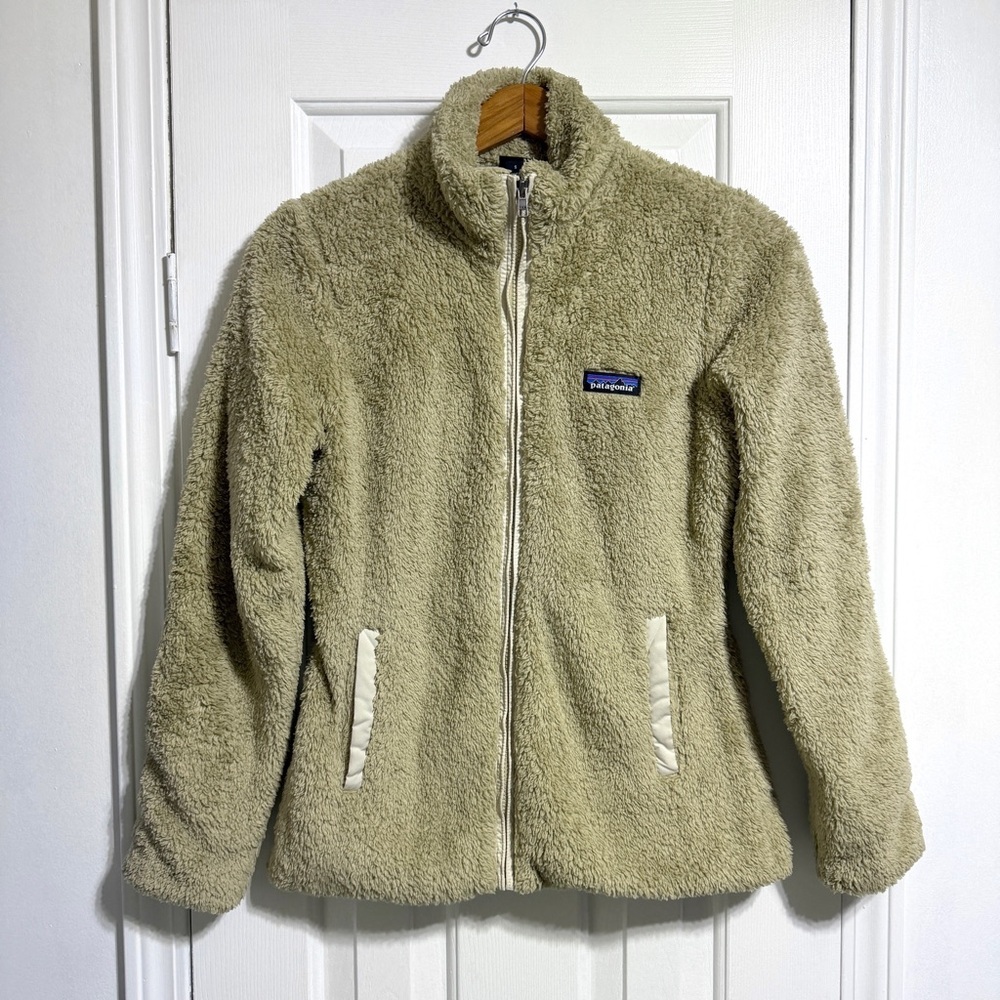 Patagonia Women's Los Gatos Fleece tan sherpa zip Jacket size Small